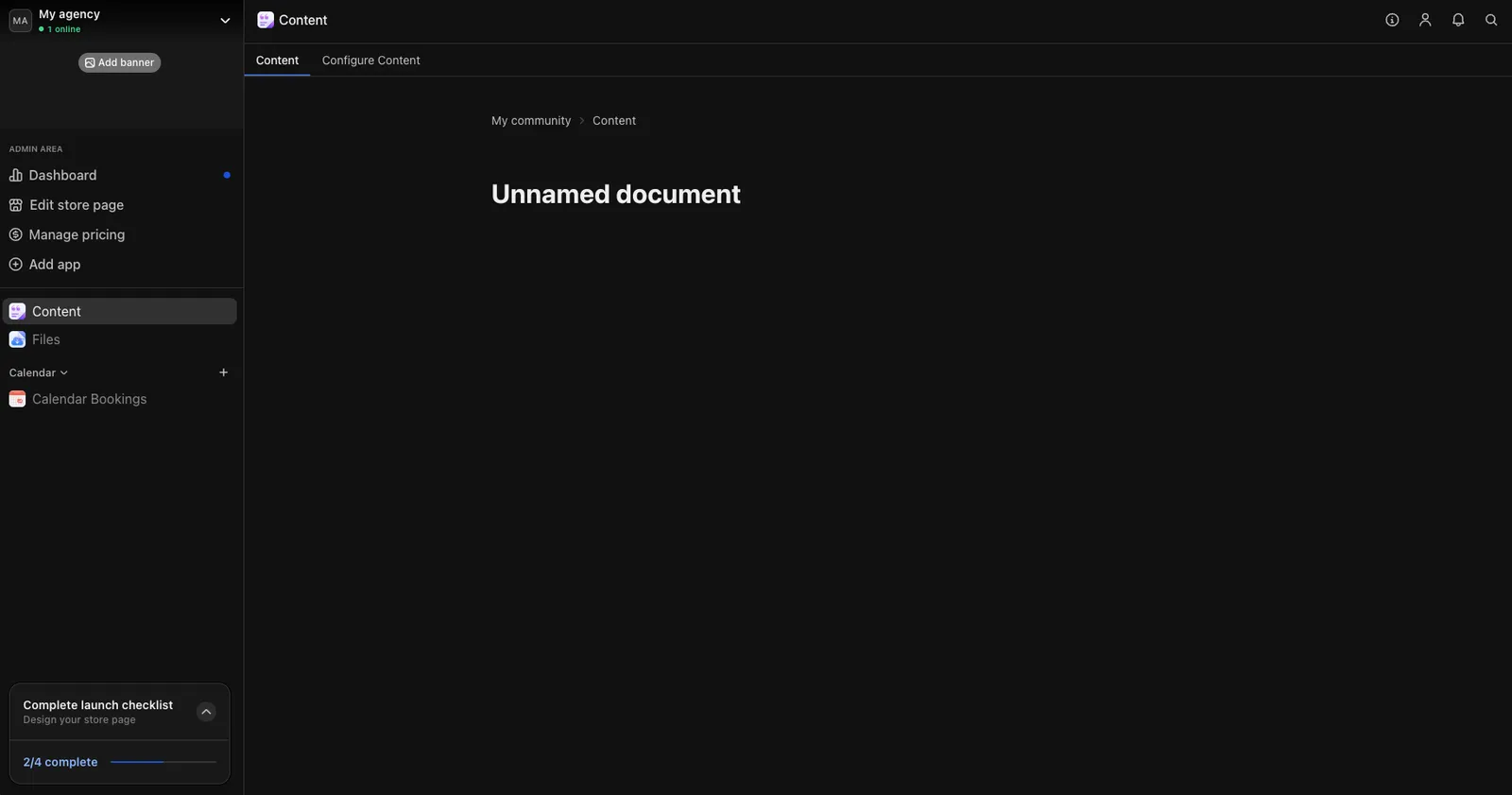 Add Content app