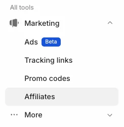 Affiliates under Marketing