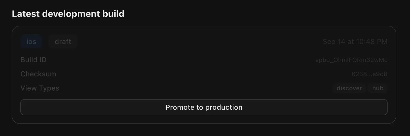 Promote to production