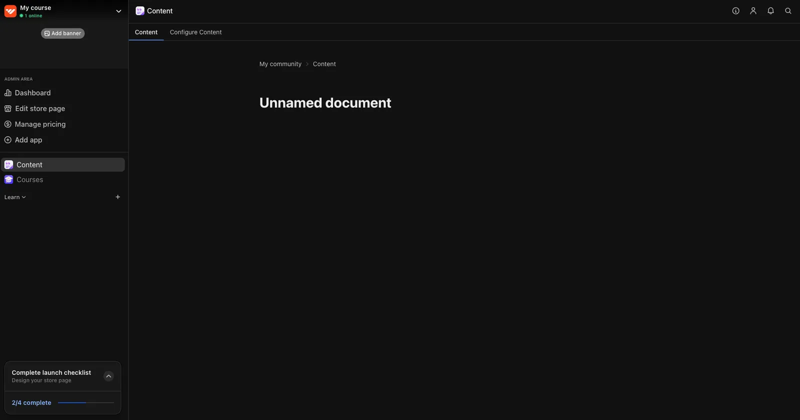 Add Content app