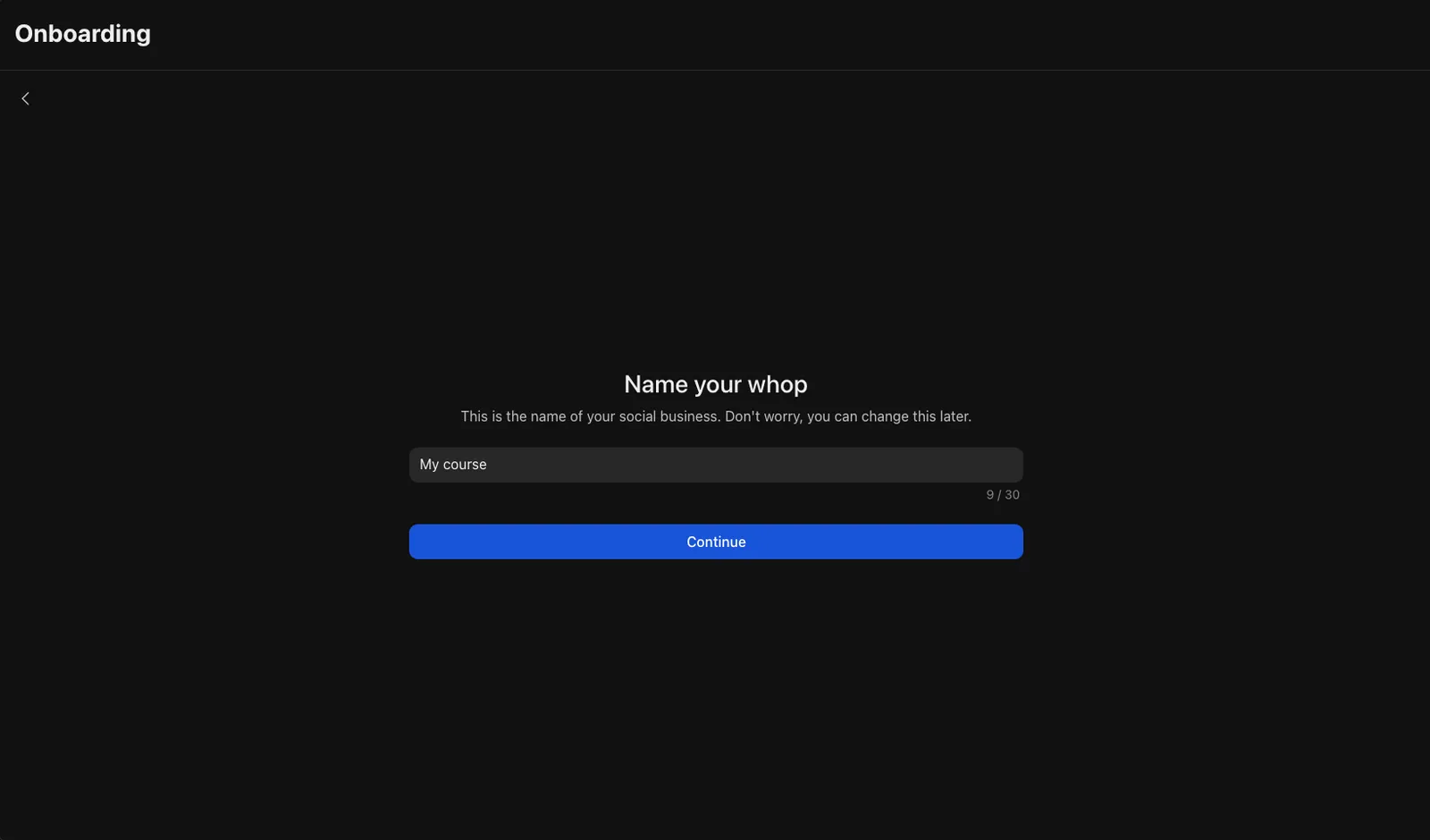Create course on Whop